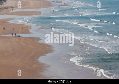 Royaume-uni, Irlande du Nord, County Antrim, Northern Ireland de Curran Strand Beach Banque D'Images