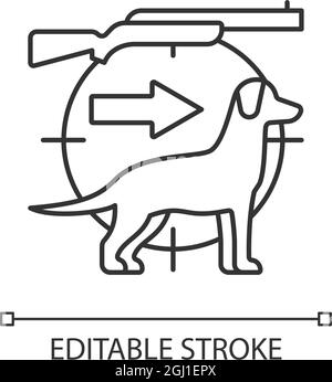 Icône linéaire de l'outil pour chien Illustration de Vecteur