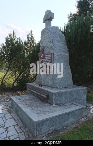 Lambinowice, Pologne - 21 août 2021 : Stalag 318 VIII F 344 Lamsdorf. Ce qui reste du camp de prisonniers de guerre à Lambinowice. Opole Voivodeship Banque D'Images