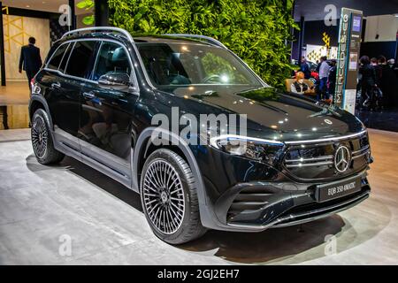 Mercedes-Benz EQA 350 4MATIC véhicule électrique SUV présenté au salon automobile IAA Mobility 2021 à Munich, Allemagne - 6 septembre 2021. Banque D'Images