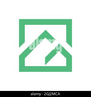 Home immobilier lettre G logo icône plat vecteur concept graphique simple design élégant Illustration de Vecteur
