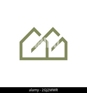 résidence immobilier maison logo icône plat vecteur concept graphique simple design élégant Illustration de Vecteur