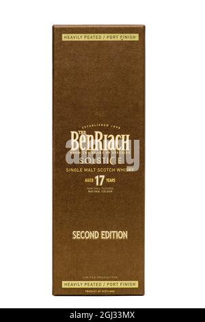 Boîte de whisky single malt BENRIACH de 17 ans Banque D'Images