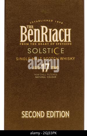 Boîte de whisky single malt BENRIACH de 17 ans Banque D'Images