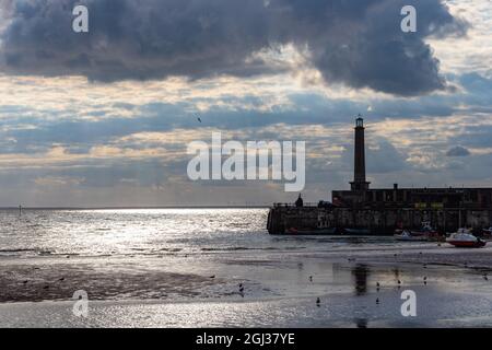 Vue imprenable sur la plage de Margate Banque D'Images