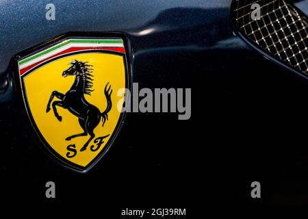 Badge du bouclier du cheval de Pancing de Ferrari Banque D'Images