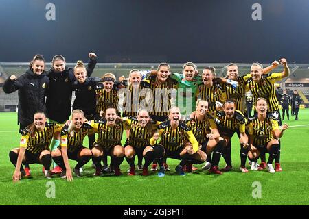 Göteborg, Suède. 08 septembre 2021. Hacken après le deuxième tour de qualification de la Ligue des champions des femmes de l'UEFA entre BK Hacken et Valerenga IF à l'arène de Bravida à Göteborg, Suède Credit: SPP Sport Press photo. /Alamy Live News Banque D'Images