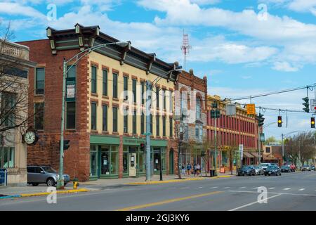 Clarkson University Bookstore au 39 Market Street à Elm Street dans le centre-ville de Potsdam, dans le nord de New York NY, États-Unis. Banque D'Images