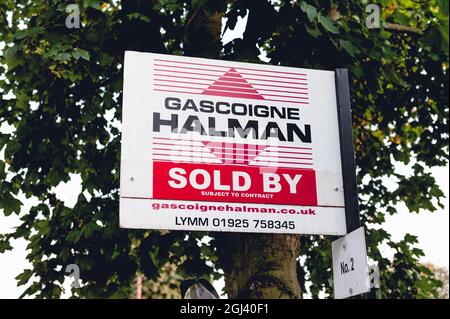 Gascoigne Halman signe vendu par, Royaume-Uni Banque D'Images