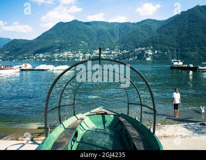 Cernobbio, magnifique panorama du lac de Côme.lacs italiens,Lombardie,Italie Banque D'Images