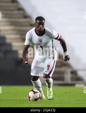 Milton Keynes, Royaume-Uni. 07septembre 2021. Tommy Doyle (Manchester City) d'Angleterre U21 lors du match international de qualification Euro 2023 entre l'Angleterre U21 et le Kosovo U21 au stade:mk, Milton Keynes, Angleterre, le 7 septembre 2021. Photo d'Andy Rowland. Crédit : Prime Media Images/Alamy Live News Banque D'Images