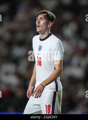 Milton Keynes, Royaume-Uni. 07septembre 2021. James Garner (Nottingham Forest, en prêt de Manchester United) d'Angleterre U21 lors du match international de qualification Euro 2023 entre l'Angleterre U21 et le Kosovo U21 à Stadium:mk, Milton Keynes, Angleterre, le 7 septembre 2021. Photo d'Andy Rowland. Crédit : Prime Media Images/Alamy Live News Banque D'Images