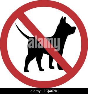 Illustration vectorielle des chiens et animaux interdits Illustration de Vecteur
