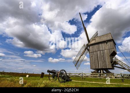 France. Marne (51). Valmy. Le moulin de Valmy, sur le site de la bataille (1792) Banque D'Images