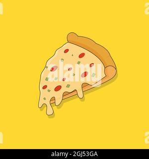 Illustration vectorielle du modèle de logo pizza Illustration de Vecteur