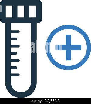 Coronavirus, positif, icône de test - fichier EPS vectoriel. Utilisation parfaite pour les supports d'impression, le Web, les images de stock, l'utilisation commerciale ou tout type de projet de conception. Illustration de Vecteur