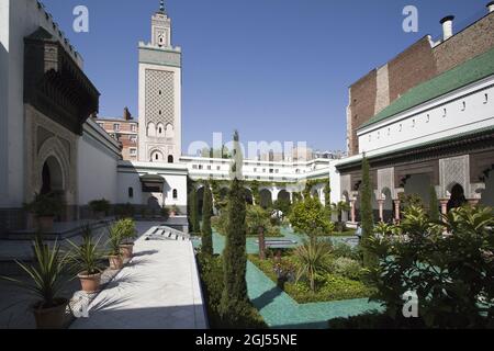 France. Paris (75) 5th arr. Jardins de la Grande Mosquée de Paris, quartier Latin Banque D'Images