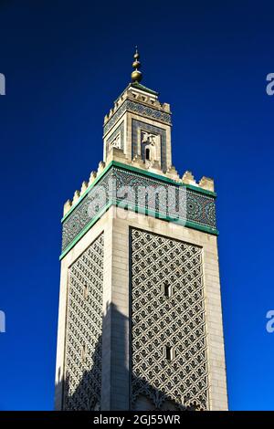 France. Paris (75) Grande Mosquee (Grande Mosquée) de Paris Banque D'Images