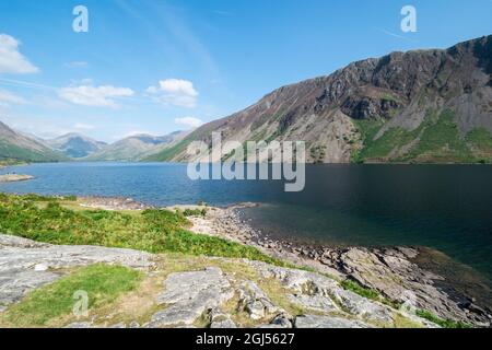 Vue préférée de la Grande-Bretagne sur le lac Wastwater et les Screes, le lac le plus profond d'Angleterre Banque D'Images