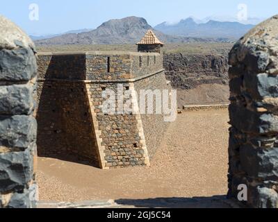 Forteresse forte Real de Sao Filipe. Cidade Velha, centre historique de Ribeira Grande (site classé au patrimoine mondial de l'UNESCO). Île de Santiago, Cap-Vert dans l'AT Banque D'Images