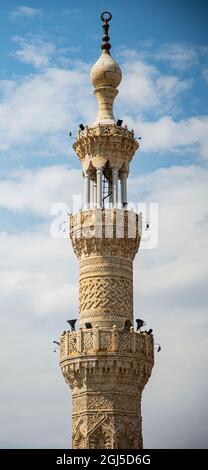 Expédition sur le Nil, Basse-Égypte, minaret près du Musée égyptien Banque D'Images