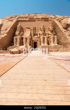 Égypte, Abu Simbel. Temple de Ramses II (Usage éditorial uniquement) Banque D'Images