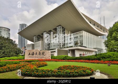 Asie, Chine, Shanghai, le Grand Théâtre Banque D'Images
