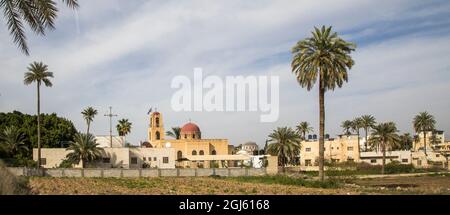 Territoire palestinien, Cisjordanie. Jéricho. Vue sur la ville. Banque D'Images