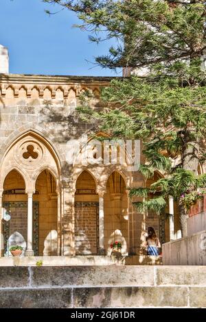 Israël, Jérusalem. Mont des oliviers, Église du Pater Noster. Banque D'Images