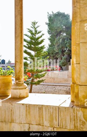 Israël, Jérusalem. Mont des oliviers, Église du Pater Noster. Banque D'Images