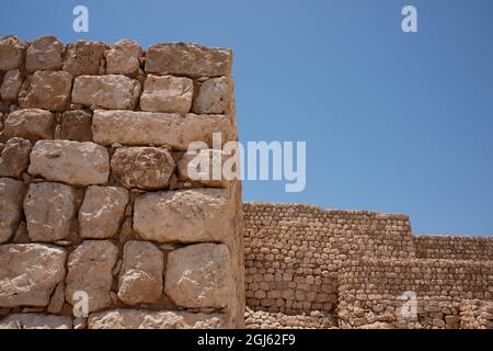 Oman, Dhofar, Salalah, Khor Rori. Ruines de l'ancienne colonie pré-islamique de Sumhuram, sentier historique de l'encens, UNESCO. Banque D'Images