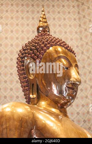 Thaïlande, Bangkok. Chinatown, Wat Traimit, le Bouddha d'or. Banque D'Images