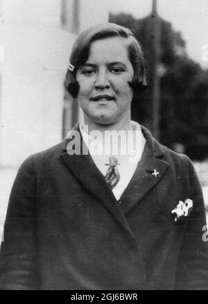 Gertrude Ederl ( 1905 - 2003 ) nageur américain. En 1926, elle est devenue la première femme à nager à travers la Manche. En Australie, 1925 Banque D'Images