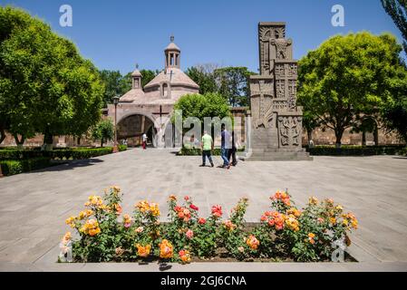 Arménie, Vagharshagat-Echmiadzin. Mère Siège de Sainte-Echmiadzine, principal complexe de l'intérieur de l'Église apostolique arménienne. Banque D'Images