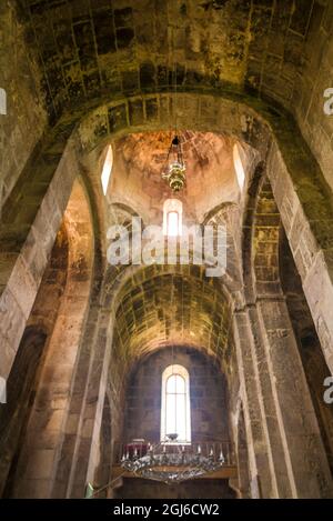 Arménie, Debed Canyon, Odzun. Église Saint-Astvatsatsin, 5e siècle, lieu de sépulture légendaire pour les vêtements de l'enfant Jésus-Christ. Banque D'Images