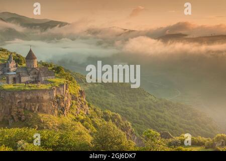 Arménie, Tatev. Monastère de Tatev, 9e siècle. Banque D'Images