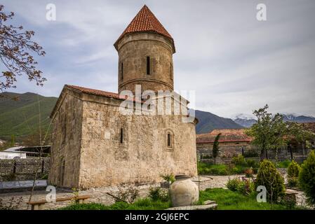 Azerbaïdjan, Kish. Extérieur de l'église albanaise du Caucase, XIIe siècle. Banque D'Images