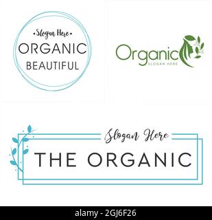 Spa esthétique femme feuille organique logo design Illustration de Vecteur