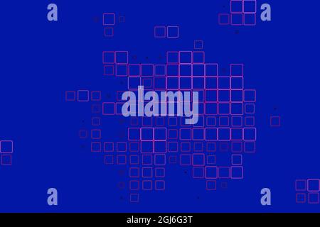 Arrière-plan bleu avec éléments de formes carrées. Conception simple et légère. Illustration de Vecteur