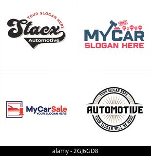 Vente automobile vente aux enchères logo design Illustration de Vecteur