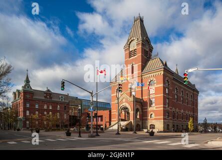 Canada, Centre du Nouveau-Brunswick, Hôtel de ville de Fredericton. Banque D'Images