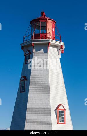 Canada, Île-du-Prince-Édouard, phare de Panmure Head. Banque D'Images