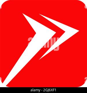 Logo vectoriel d'icône initial de lettre P. Illustration de Vecteur