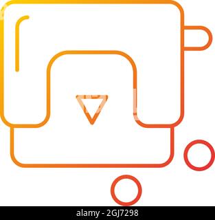 Icône de vecteur linéaire de gradient de perforation Illustration de Vecteur