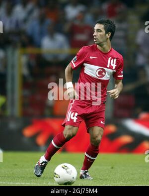 Arda TURAN de Turquie lors de leur groupe de qualification À l'euro 2012 de l'UEFA Un match de football la Turquie entre le Kazakhstan à la TT Arena Istanbul le 02 septembre 2011. Banque D'Images