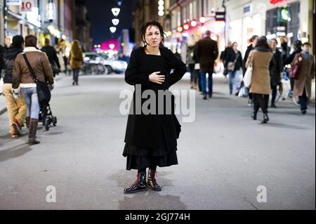 STOCKHOLM 20111027 l'écrivain polonais Olga Tokarczuk est acclamé par la critique pour ses romans. En octobre, elle s'est rendue en Suède pour parler de son dernier livre « Drivez votre charrue sur les os des morts ». Foto: Leif R Jansson / SCANPIX / Kod 10020 Banque D'Images