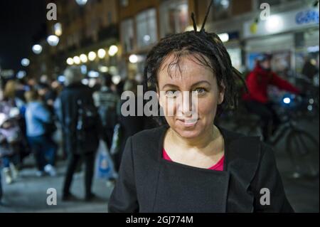 STOCKHOLM 20111027 l'écrivain polonais Olga Tokarczuk est acclamé par la critique pour ses romans. En octobre, elle s'est rendue en Suède pour parler de son dernier livre « Drivez votre charrue sur les os des morts ». Foto: Leif R Jansson / SCANPIX / Kod 10020 Banque D'Images