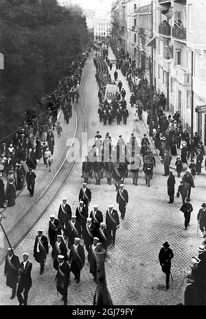 DOSSIER 1912 procession à l'ouverture des jeux olympiques de Stockholm 1912. Foto:Scanpix Historique/ Kod:1900 Scanpix SUÈDE Banque D'Images