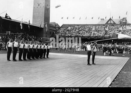 DOSSIER 1912 ouverture des Jeux Olympiques à Stockholm 1912. Foto:Scanpix Historique/ Kod:1900 Scanpix SUÈDE Banque D'Images