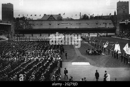 DOSSIER 1912 ouverture des Jeux Olympiques à Stockholm 1912. Foto:Scanpix Historique/ Kod:1900 Scanpix SUÈDE Banque D'Images